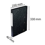 Boite De Classement Cartobox Dos 40mm Carte Lustrée - A4 - Noir - X 10 - Exacompta
