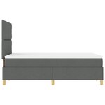 vidaXL Lit à sommier Box Spring avec matelas gris foncé 120x200 cm en tissu
