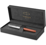 Parker sonnet essentiel stylo plume  orange  plume moyenne  encre noire  coffret cadeau