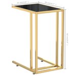vidaXL Table d'appoint pour ordinateur Noir 50x35x65 cm Verre trempé