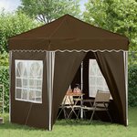 vidaXL Tente de fête pop-up 195 x 195 x 245 cm Taupe Tissu Oxford