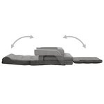 vidaXL Chaise pliable de sol avec fonction de lit Gris clair Tissu
