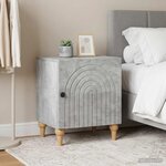 vidaXL Cabinet de chevet 2 pc Gris béton 43 x 34 5 x 50 cm