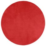 vidaXL Tapis OVIEDO à poils courts rouge Ø 120 cm