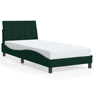 vidaXL Cadre de lit sans matelas Hanko vert foncé 80x200 cm velours