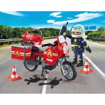 PLAYMOBIL 71466 - Pompier et moto - Action Hereos