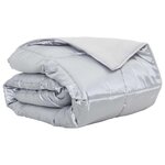 vidaXL Duvet d'été simple Argenté 220 x 260 cm Satin et Microfibre