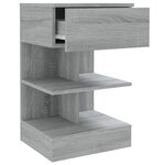 vidaXL Tables de chevet 2 Pièces Sonoma gris 40x35x65cm Bois d'ingénierie