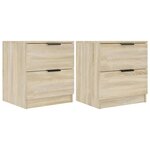 vidaXL Tables de chevet 2 Pièces Chêne Sonoma Bois d'ingénierie