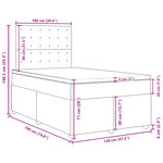 vidaXL Sommier à lattes de lit avec matelas noir 120x190 cm tissu