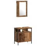vidaXL Ensemble de meubles de salle de bain 3 pièces Bois ancien en bois d'ingénierie