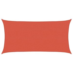 vidaXL Voile d'ombrage 160 g/m² Terre cuite 2 5x4 5 m PEHD