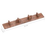 vidaXL Embouts de terrasse 10 Pièces Marron Plastique