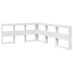 vidaXL Lit bibliothèque sans matelas blanc 140x190 cm bois pin massif