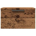 vidaXL Tables de chevet murales 2 Pièces vieux bois 34x30x20 cm