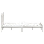 vidaXL Cadre de lit sans matelas blanc bois de pin massif