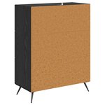 vidaXL Commode Chêne Noir 69 5 x 34 x 90 cm Bois d’ingénierie