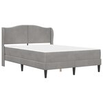 vidaXL Cadre de lit avec tête de lit Gris clair 140 x 190 cm Velours