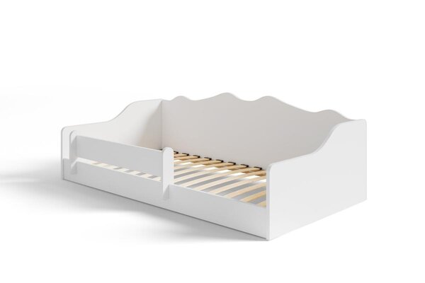 Lit au sol Montessori Emma 140 x 70 cm - sans matelas  blanc