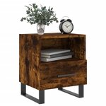 vidaXL Table de chevet chêne fumé 40x35x47 5 cm bois d’ingénierie