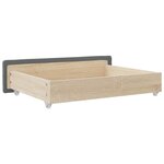 vidaXL Tiroirs de rangement dessous de lit 2 Pièces gris foncé