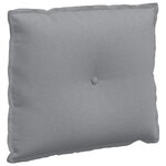 vidaXL Coussin de Dos Gris clair 60 x 19 x 50 cm tissu
