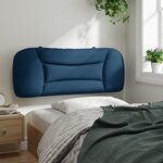 vidaXL Coussin de tête de lit Hvar bleu 100 cm tissu