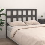 vidaXL Tête de lit Gris 125 5x4x100 cm Bois massif de pin