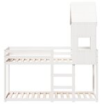 vidaXL Lit superposé sans matelas blanc 90x190 cm bois de pin massif