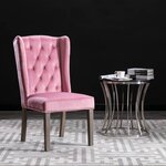 vidaXL Chaise de salle à manger Rose Velours