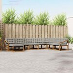 vidaXL Ensemble de canapés d'extérieur 8 Pièces Gris Naturel et Clair