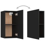 Vidaxl meubles tv 2 pièces noir 30 5x30x60 cm aggloméré