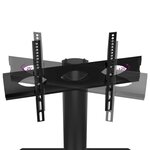 vidaXL Meuble TV d'angle 2 niveaux pour 32-70 pouces noir argenté