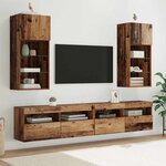 vidaXL Meubles TV muraux 2 Pièces Bois Ancien 40 5 x 30 x 90 cm