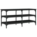 vidaXL Banc à chaussures noir 100x38 5x49 cm bois d'ingénierie