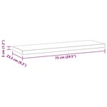 vidaXL Étagères murales 2 Pièces 75x23 5x3 cm argenté acier inoxydable