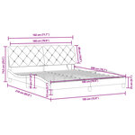 VidaXL Cadre de lit avec LED sans matelas rose 180x200 cm velours