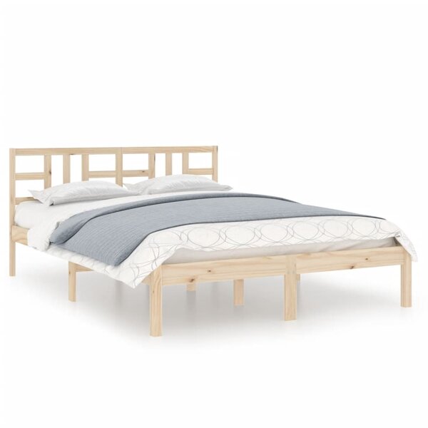 vidaXL Cadre de lit sans matelas 140x190 cm bois massif