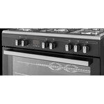 Continental edison cuisiniere piano four multifonctions catalyse 100l affichage digital l90 xh85 cm noir mat et inox