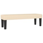 vidaXL Sommier à lattes de lit avec matelas Crème 140x190 cm Tissu