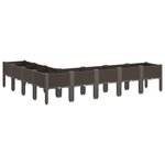 vidaXL Jardinière avec pieds marron 200x160x42 cm PP