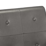 vidaXL Fauteuil gris cuir véritable