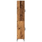 vidaXL Haut Armoire Montage mural 2 Pièces Bois ancien 69 5 x 34 x 180 cm