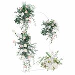 vidaXL Arche de mariage Blanc 100 x 39 x 200 cm Acier