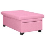 vidaXL Canapé-lit escamotable Rose 194 x 50 x 82 cm Contreplaqué
