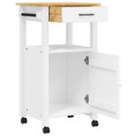 vidaXL Chariot de cuisine MONZA 48x40x90 cm bois massif de pin