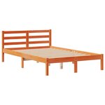 vidaXL Lit bibliothèque sans matelas cire marron 135x190 cm pin massif