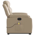vidaXL Fauteuil inclinable de massage électrique cappuccino similicuir