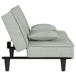 vidaXL Canapé-lit gris clair Velours