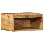 VidaXL Meuble TV mural 40x30x19 cm bois massif de manguier brut